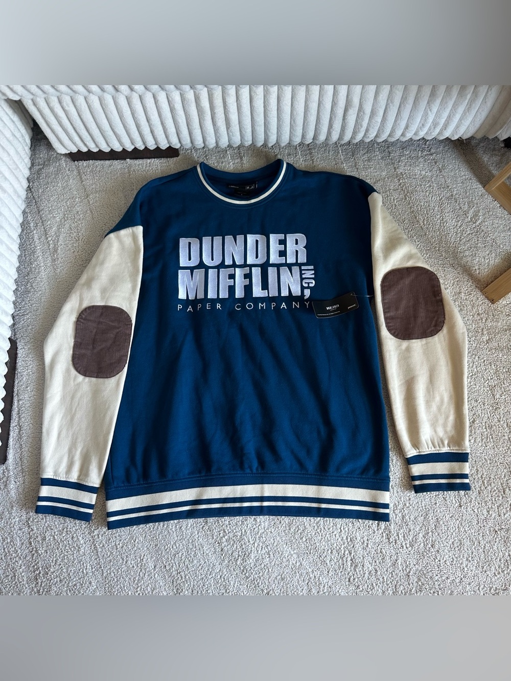 The Office Dunder Mifflin Color Block Crewneck